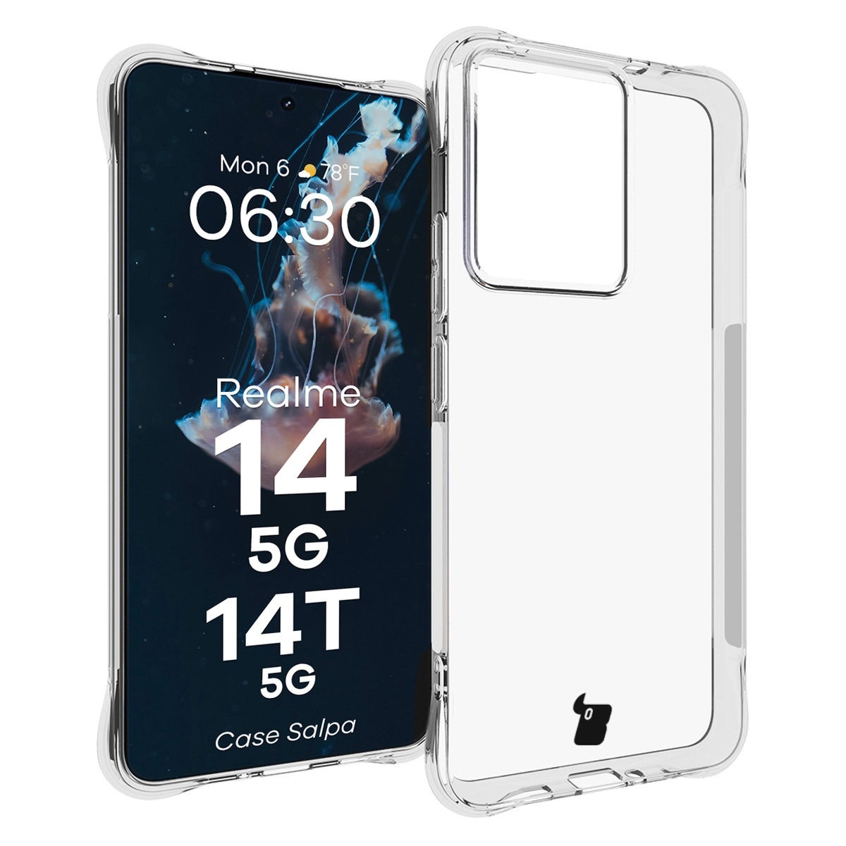 Husa Bizon Case Salpa pentru Realme 14 5G / 14T 5G, transparent