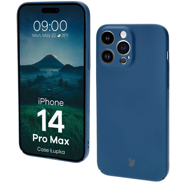 Калъф, Bizon Case Lupka за iPhone 14 Pro Max, Синьо