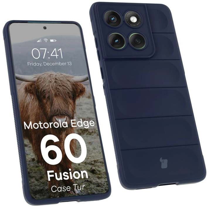 Калъф, Bizon Case Tur за Motorola Edge 60 / 60 Fusion, Тъмно Синьо