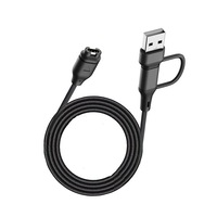 Cablu de incarcare pentru smartwatch, Garmin, 2 in 1, negru, 14.6x10x0.6cm