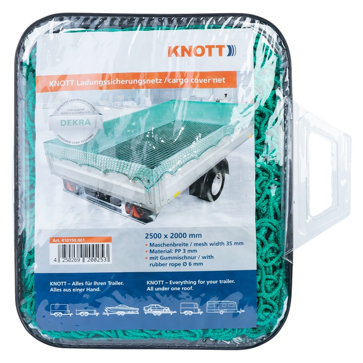 Plasa de siguranta cu franghie 2000x2500mm, 35x35mm, 3mm, verde