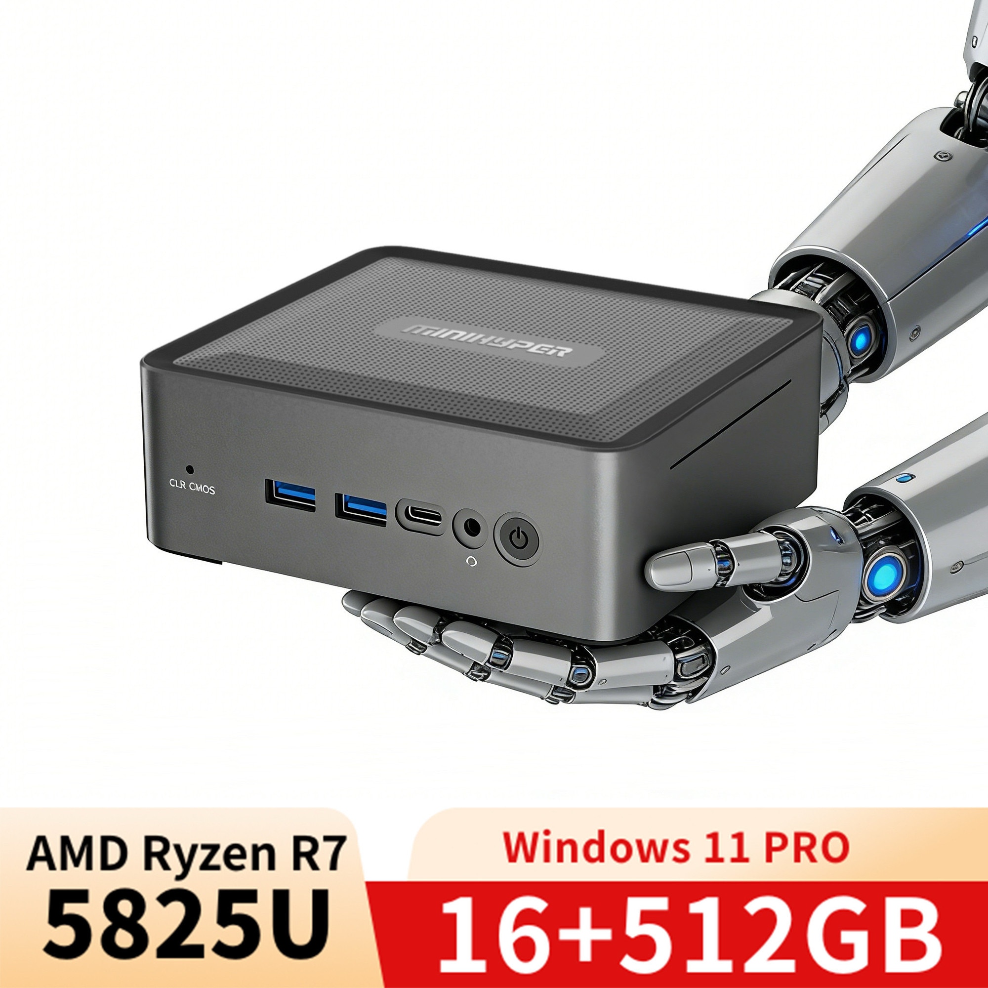 7 Ryzen ミニPC 5825U 3GHz 4, la pana 7430U, 5 Ryzen AMD procesor cu NiPoGi PC Mini 16GB+512GB ミニPC