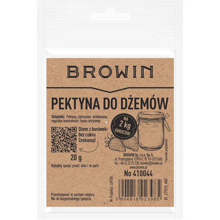 Pectina pentru gemuri - citrice amidate pentru gelificare, 20 g