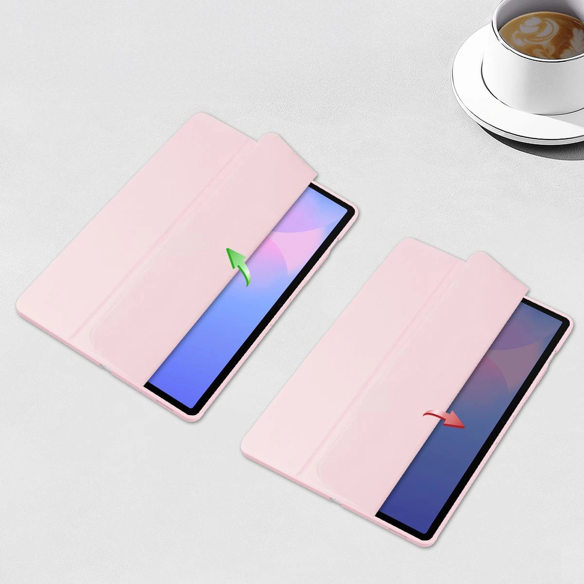 Husa tableta Bizon Case Tab Clear Matt pentru Samsung Galaxy Tab S10 FE Plus, roz