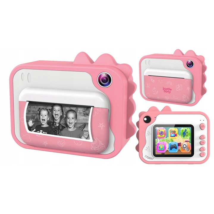 20MP 1080p azonnali digitális fényképezőgép + MP3 FOTÓNYOMTATÁS nyomtató, P80 Pink