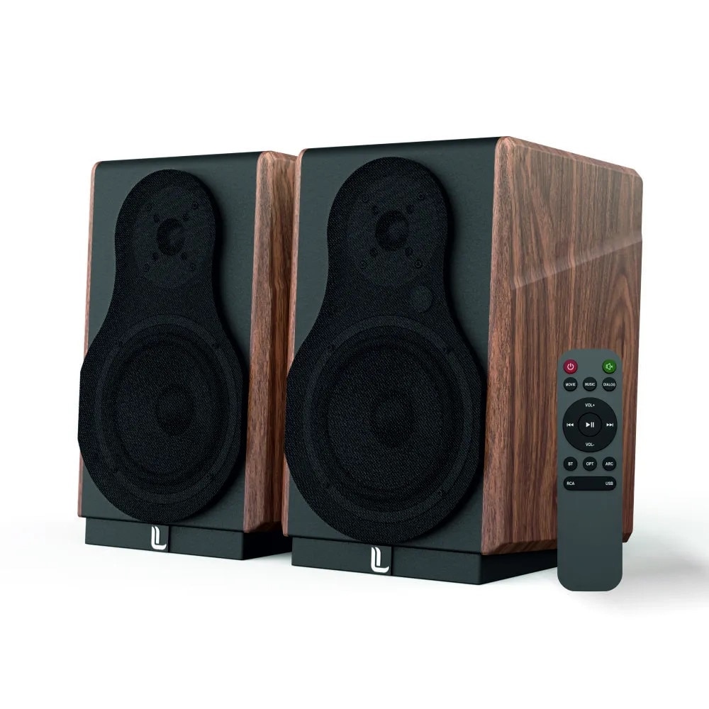 Boxe, Laudberg M1 2.0 pentru televizor, 120W, HDMI, negru/maro