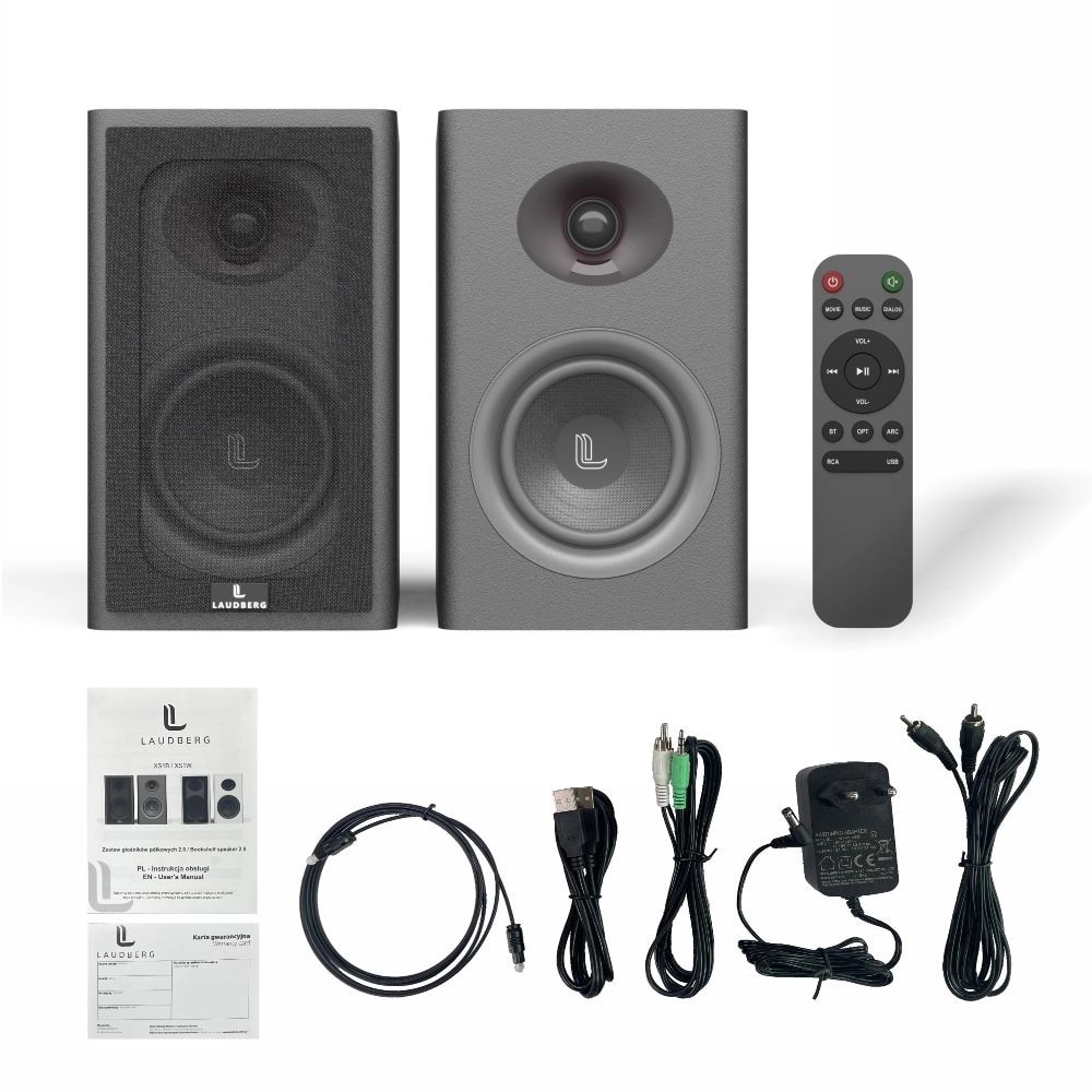Set 2 bucati Boxe Laudberg XS1B 2.0 80W Negre