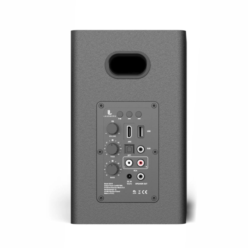 Set 2 bucati Boxe Laudberg XS1B 2.0 80W Negre
