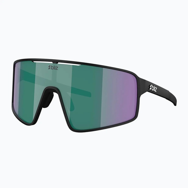 Ochelari de soare Bliz P001, negru mat, lentile verzi, unisex, dimensiune OS