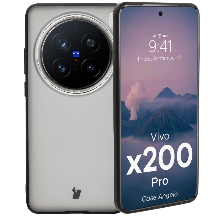 Калъф Bizon Case Angelo за Vivo X200 Pro, цветен с черна рамка