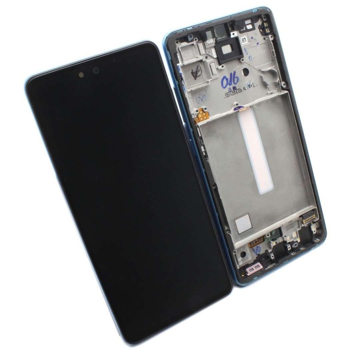 Съвместим дисплей Samsung Galaxy A52 2021 A526 5G Съвместим дисплей Сервизен пакет със синя рамка