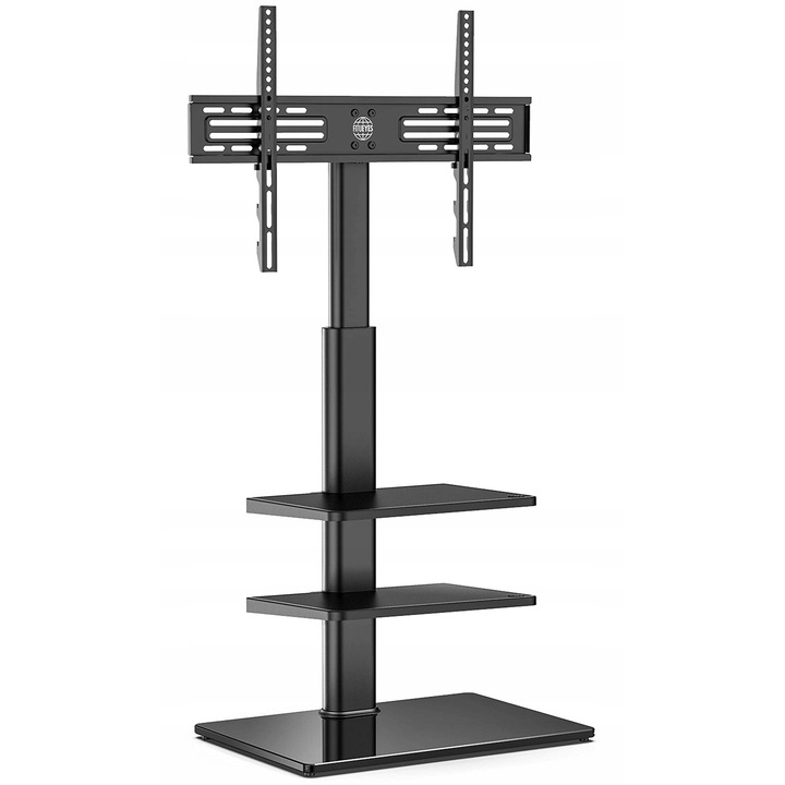 ТВ шкаф Luka, 32-60 инча, 3 стойки, регулируема височина, 1060x1240 мм, товароносимост 30 кг, въртене +35/-35 градуса