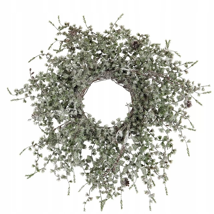 Coroana de Craciun, verde, brad artificial, 66x15cm, decor pentru usa si masa