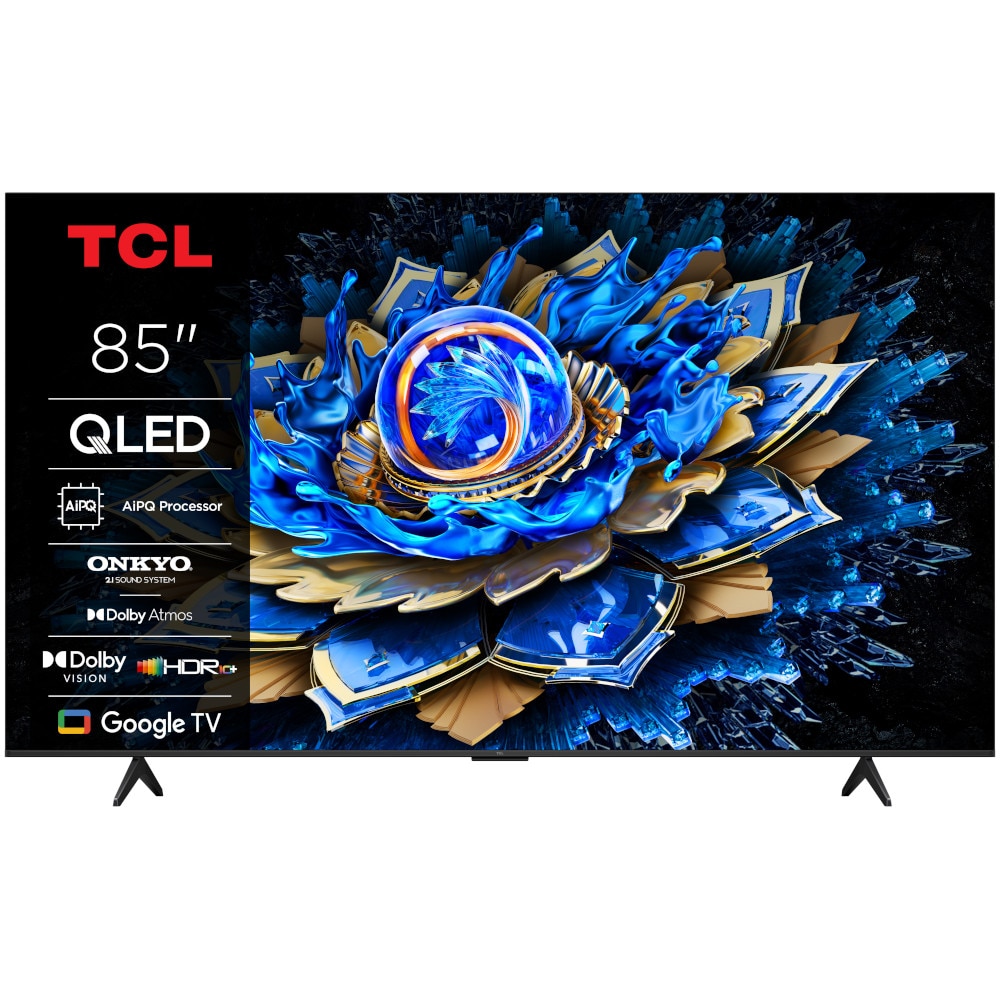 Televizor Smart QLED TCL 85T69C, 215 cm, Ultra HD 4K, Google TV