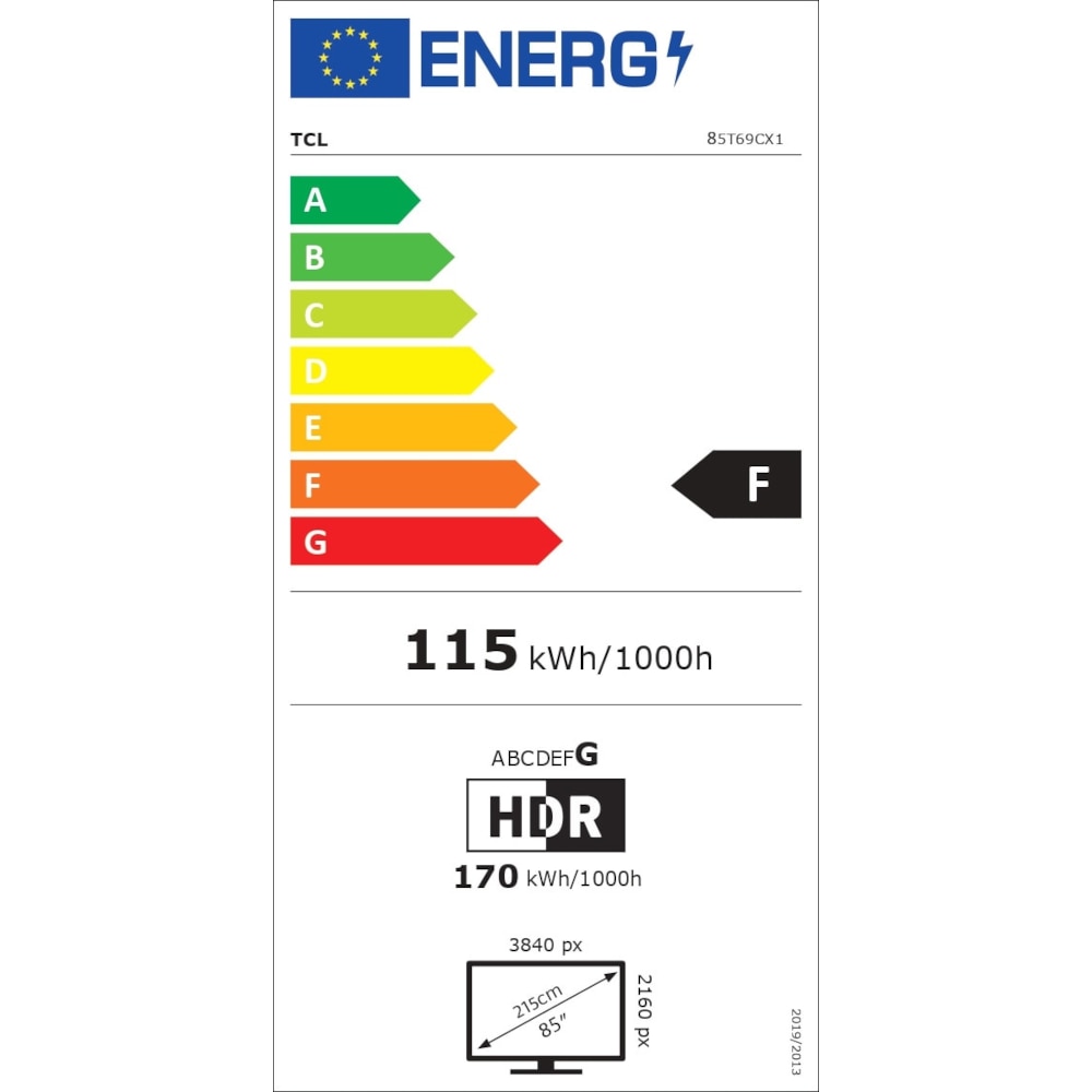 Televizor Smart QLED TCL 85T69C, 215 cm, Ultra HD 4K, Google TV