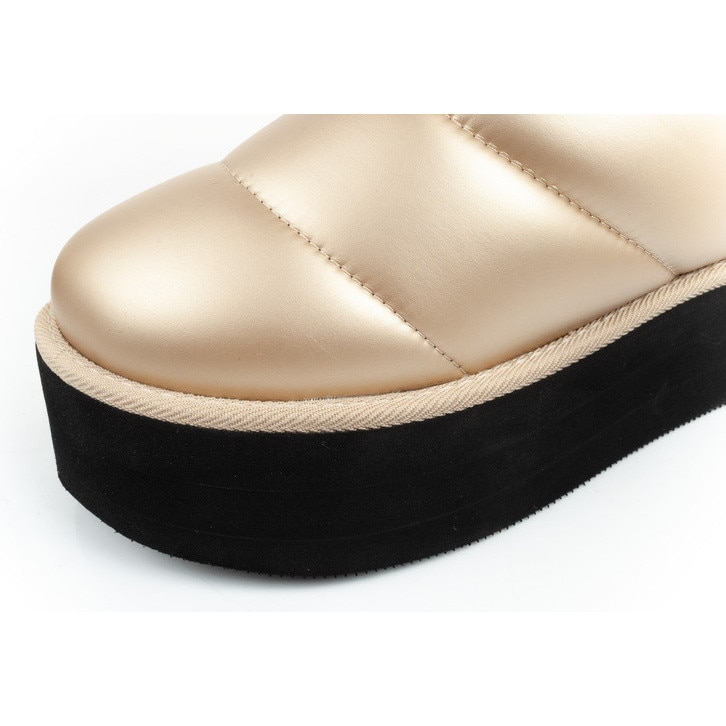 Ghete de zapada pentru femei Karl Lagerfeld Thermo cu blana aurie