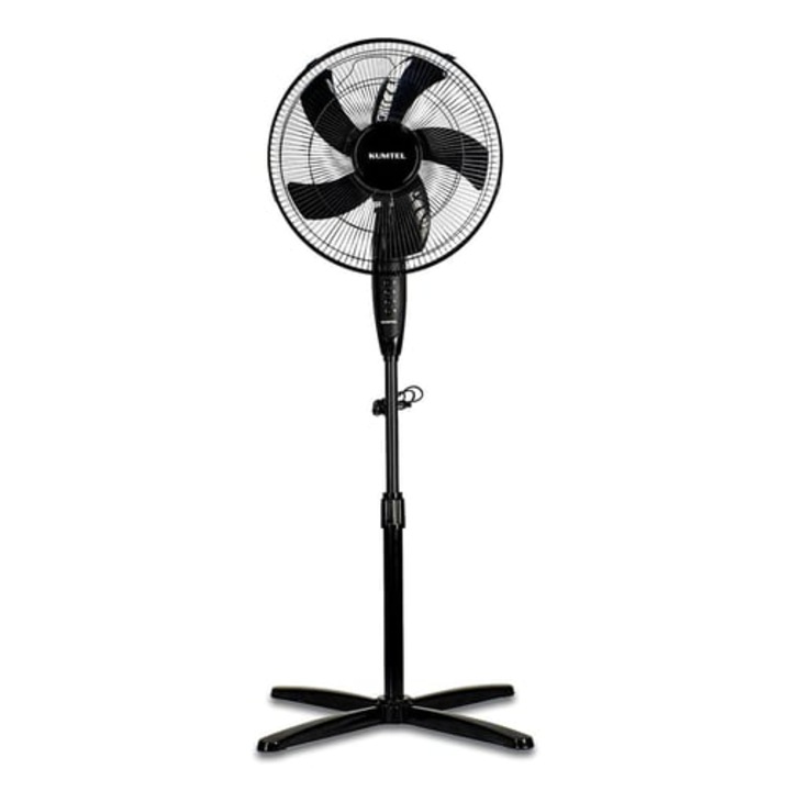 Ventilator cu picior Kumtel KTF-325.K, 3 viteze, diametru 43 cm, Mod Silentios, negru