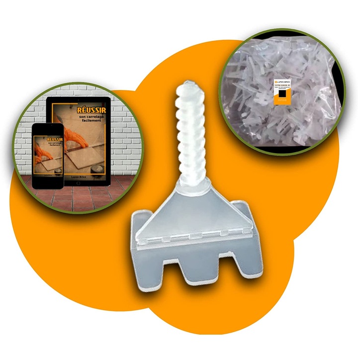 Cleme cu pene, sistem de nivelare a placilor, usor de utilizat, 100 de bucati