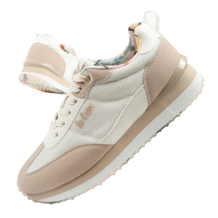 Pantofi sport Lee Cooper Memory Foam pentru femei, la moda, confortabili [LCW-25-03-3376L, Alb