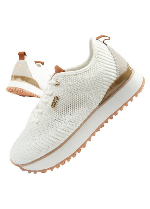Tenisi Lee Cooper Memory Foam pentru femei, usori, albi [LCW-25-03-3356L, Alb