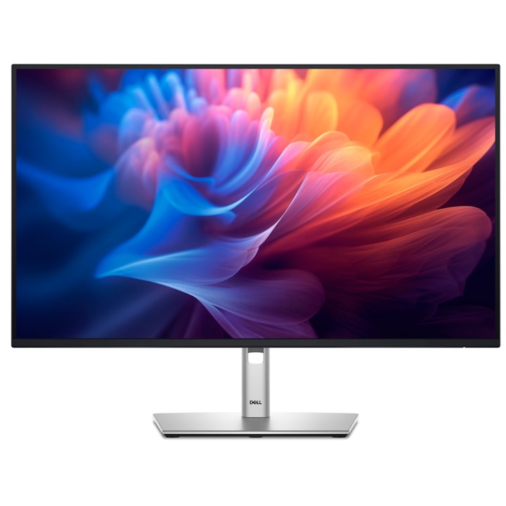 Monitor IPS LED Dell 27" P2725H, Full HD 1920 x 1080, VGA, HDMI, DisplayPort, Pivot, 100 Hz Fekete/Ezüst