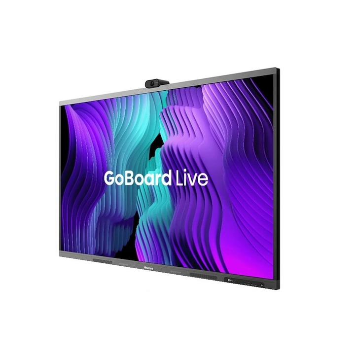 HISENSE 75MR6DE professzionális kijelző, 75", 4K UHD, 60Hz, érintőképernyős, webkamera, Wi-Fi, hangszórók, G osztály, fekete