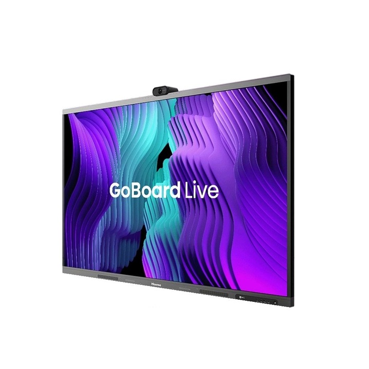 HISENSE 65MR6DE professzionális kijelző, 65", 4K UHD, 60Hz, érintőképernyős, webkamera, Wi-Fi, hangszórók, G osztály, fekete