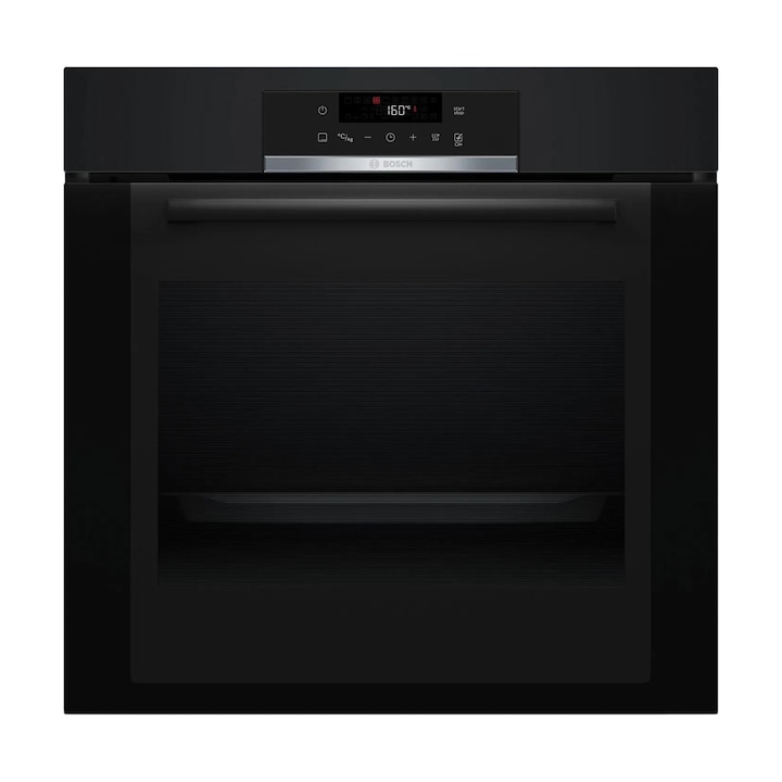 Cuptor incorporabil BOSCH HBA372EB3, Autocuratare pirolitica, Functie Aer cald 3D, Functie Air Fry, 10 programe automate, 71l, Clasa А+, Negru