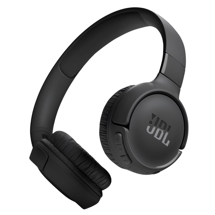 Casti Wireless JBL Tune 520BT, Casti Bluetooth Pure Bass, Sunet Clar, Conectivitate Bluetooth 5.3, Autonomie 57 Ore, Design Ergonomic, Pliabil, Negru