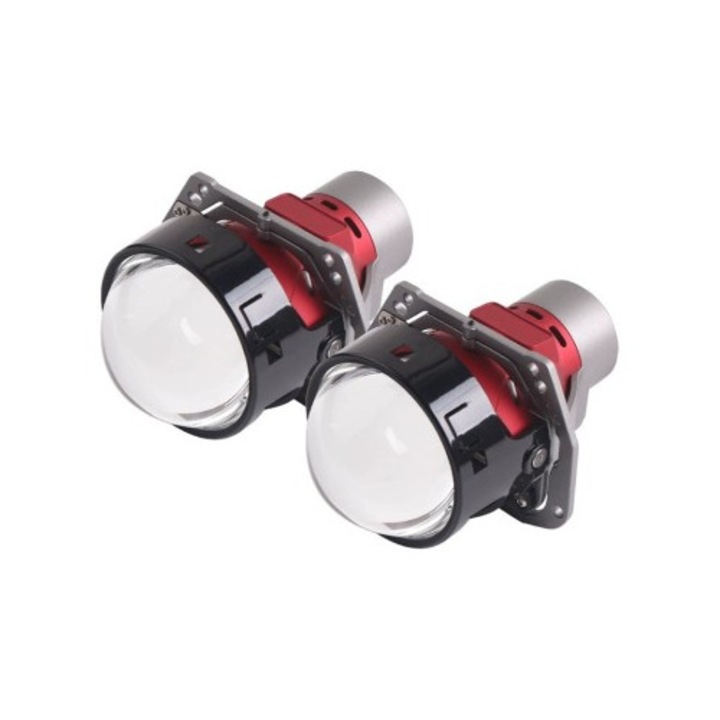 Адаптивни дву-LED лупи с AFS / жироскоп, мощност 3", яркост 60 W, 13 680 лумена, 5500k, 12 V. Не искам никакви украшения.