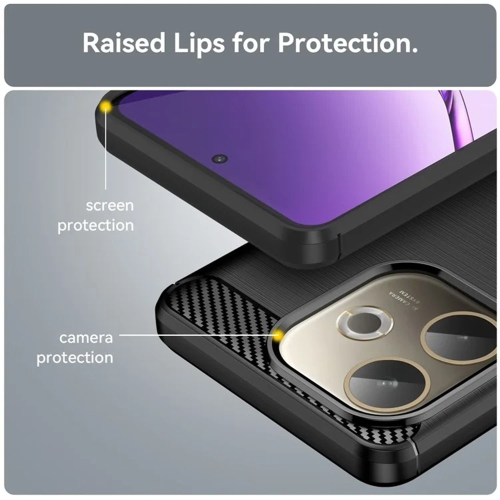 Husa pentru OnePlus 15 Carbon Liquid Silicone, negru