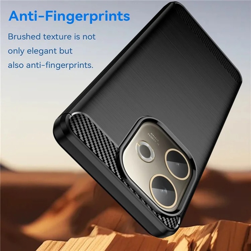 Husa pentru OnePlus 15 Carbon Liquid Silicone, negru