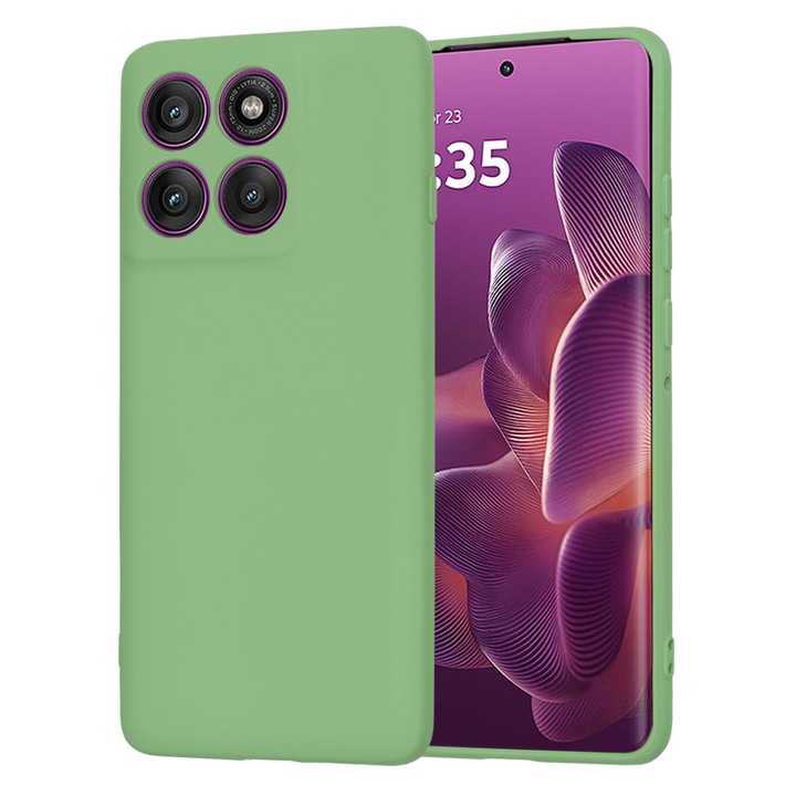 Защитен калъф за Motorola Edge 60 Pro, H78, Плат, Ментаво късметлийско зелено
