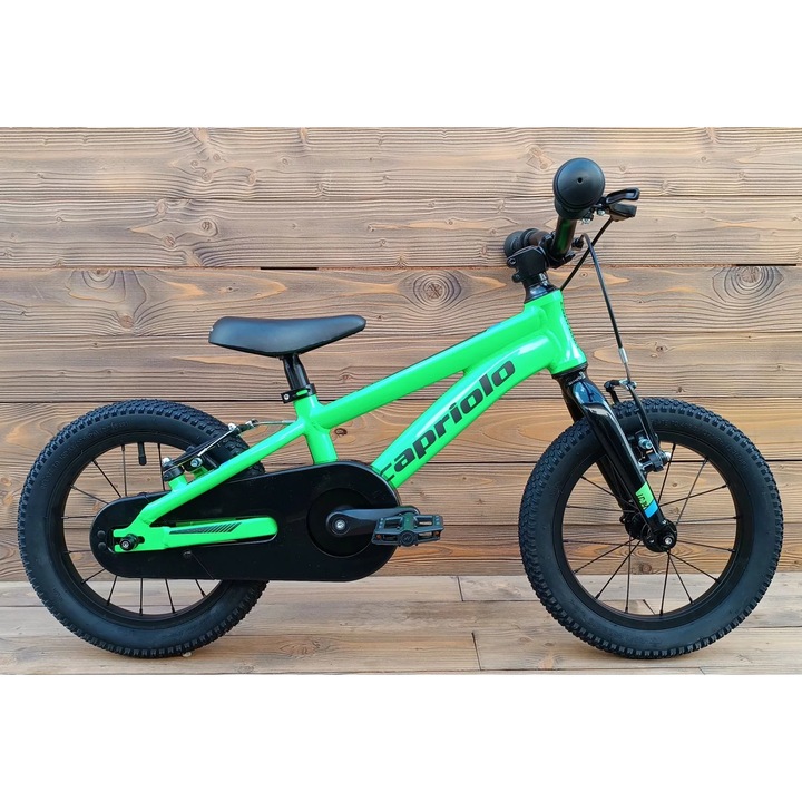 Bicicleta copii 14 inch cu cadru de aluminiu Capriolo Kid verde