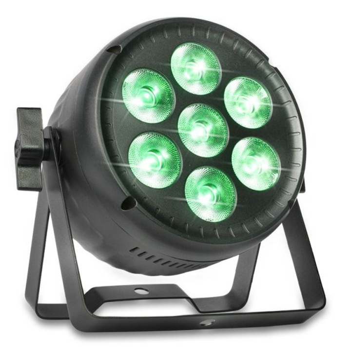 LED PAR Projektor Light4Me Venom Par, 7x30W, RGBW, dekoratív világításhoz, Fekete, 1 db