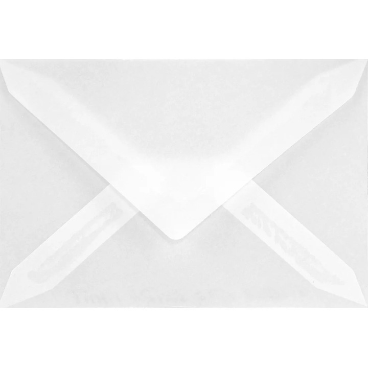 Комплект декоративни пликове, Netuno, Aster Tracing, C7, 80x120 мм, индиго хартия, делта закопчаване, 112 гр., прозрачни, 100 бр.