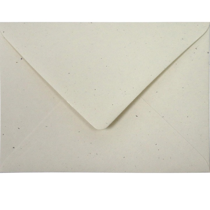 Комплект декоративни пликове, Netuno, Flora, B6, 125x175 мм, екологични, Delta Closure, 130 г, екрю, 500 бр.