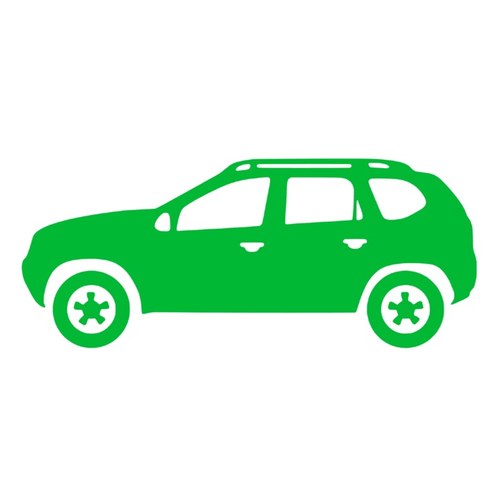 Sticker Dacia Duster, Verde, 20 cm