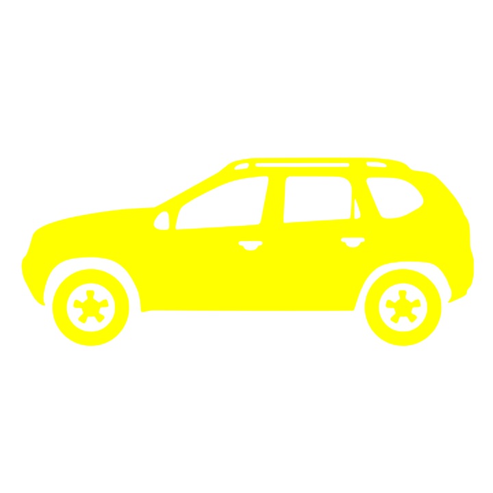 Sticker Dacia Duster, Galben, 20 cm