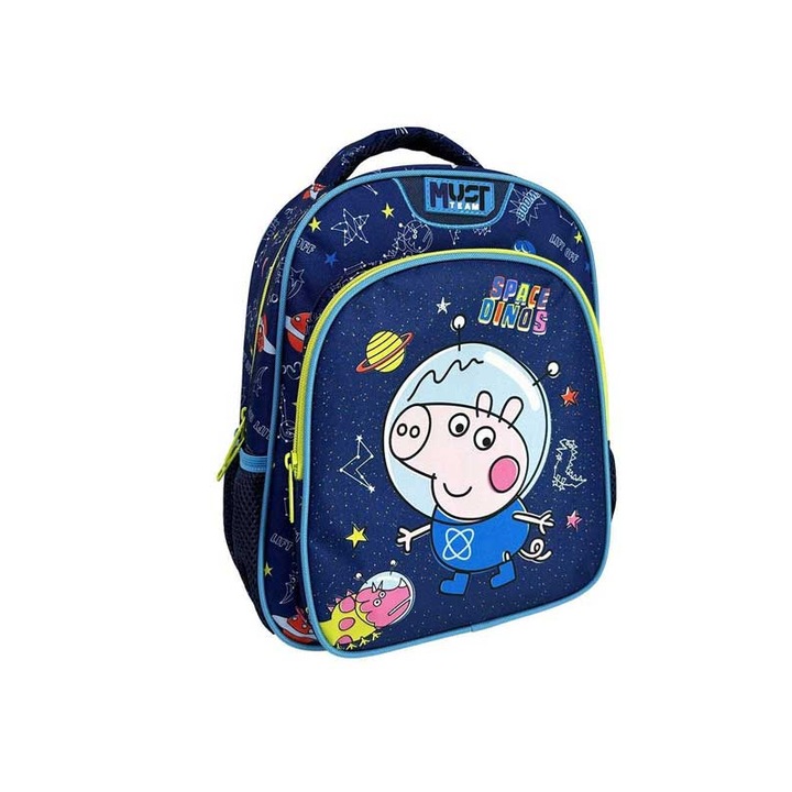 Ghiozdan Peppa Pig George, 2 compartimente, 27x10x31cm, 8L
