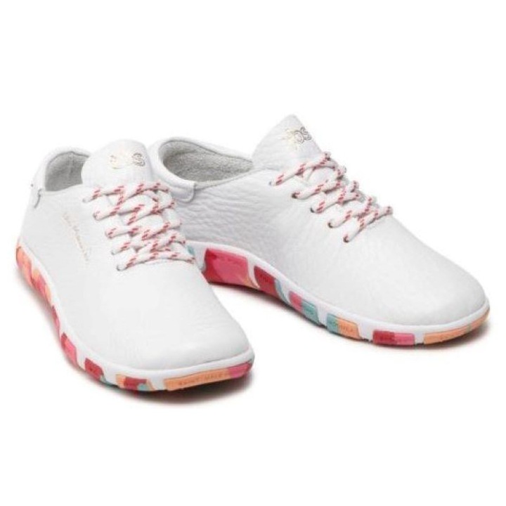 Pantofi TBS Jazaru, CARHARTT, piele, alb/portocaliu, ultra-ușori, mărimi 36-42