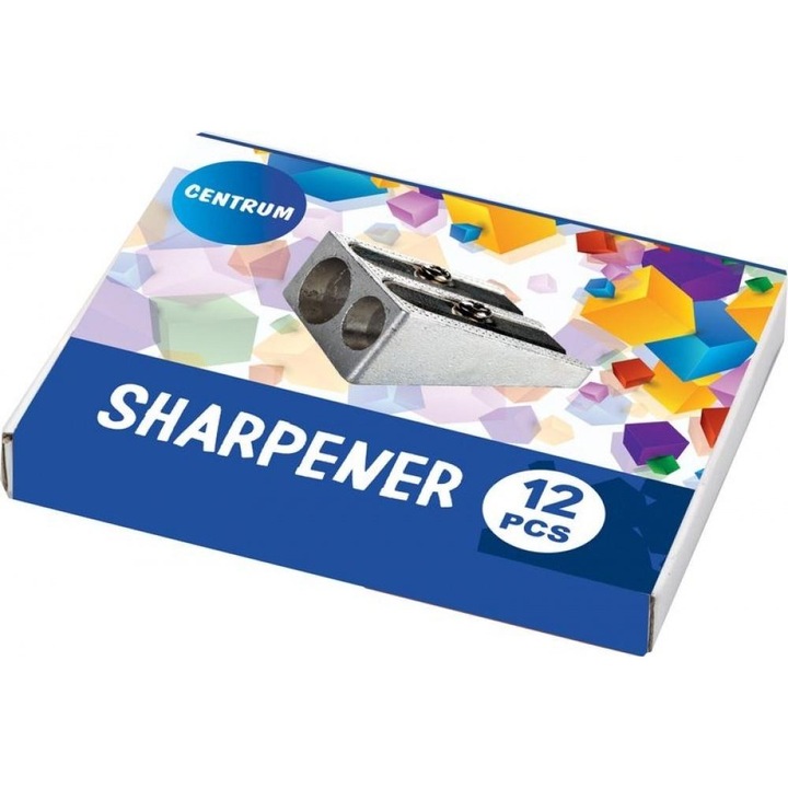 Комплект от 12 острилки, Centrum, сребърни, метални