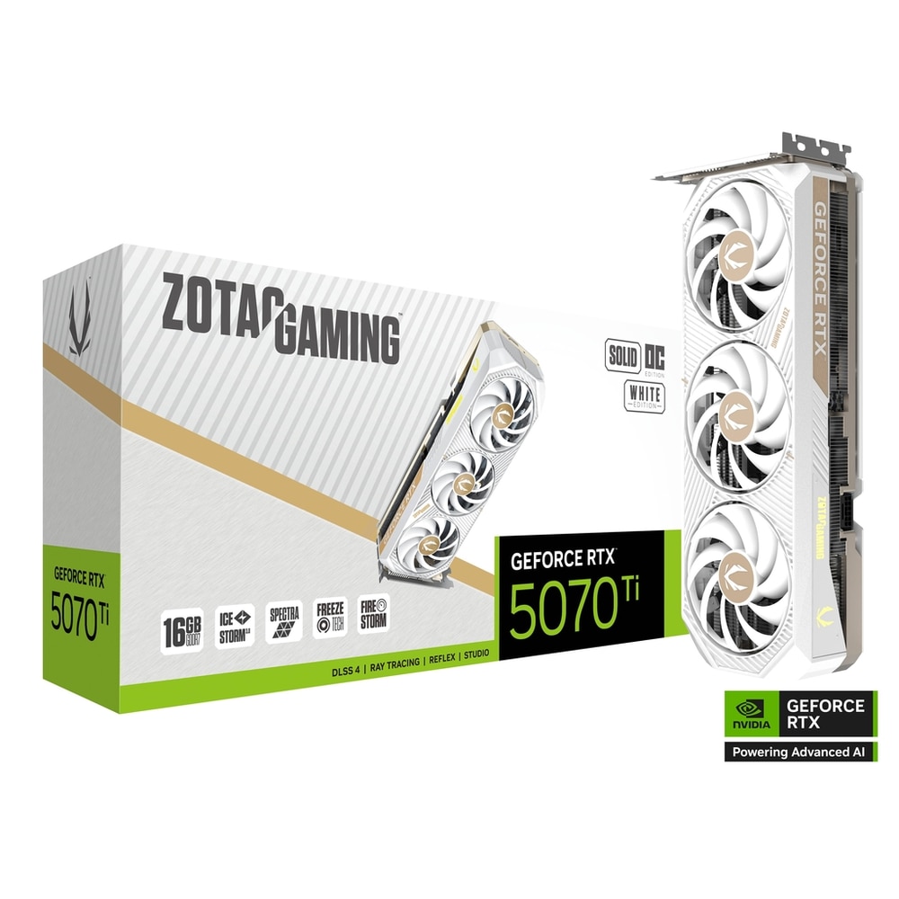 Placa video Zotac GeForce RTX 5070 Ti Solid Core OC White 16GB