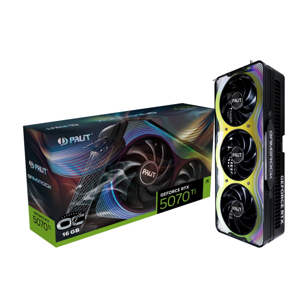 Placă video Gainward GameRock OC, nVidia GeForce RTX 5070 Ti, 16GB