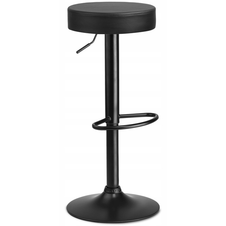 Бар стол, Luka, Въртящ се, Регулируем, 39 x 43,5 x 24 см, Черен