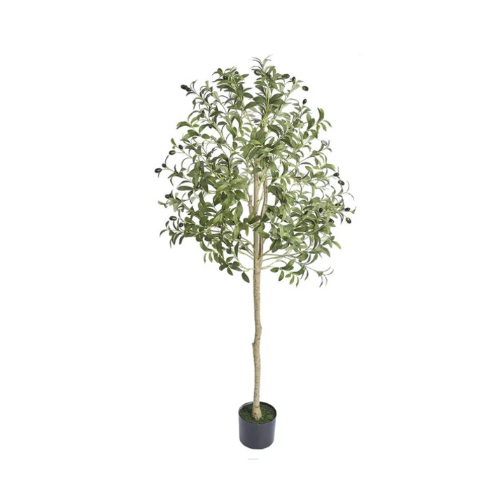 Изкуствено дърво, 1, 5 м, тип 2, регулируеми клони, реалистична зелена листа, зелено