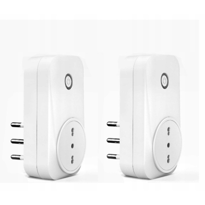 Priza inteligenta Luka, set 2 bucati, control prin aplicatie, functie timer, alb