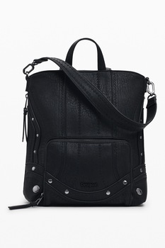 DESIGUAL, Rucsac convertibil cu nituri, Negru