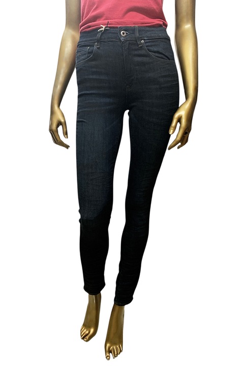 Blugi de dama G-Star RAW 3301 HIGH SKINNY 7547906 16113-6, Talie inalta, Skinny, Patru buzunare, W25-L32, Albastru marin