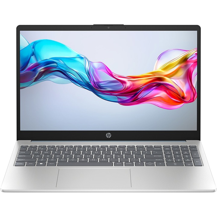 HP 15-fd0071nq laptop, Intel Core i5-1334U akár 4.6GHz-ig, 15.6" Full HD, 16GB, 512GB SSD, Intel Iris Xe Graphics, Free DOS, Ezüst